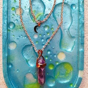 Layered amethyst necklace
